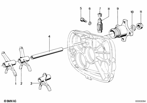 Inside Shift-Control Components for 1987 BMW-Motorrad R 80 RT #1