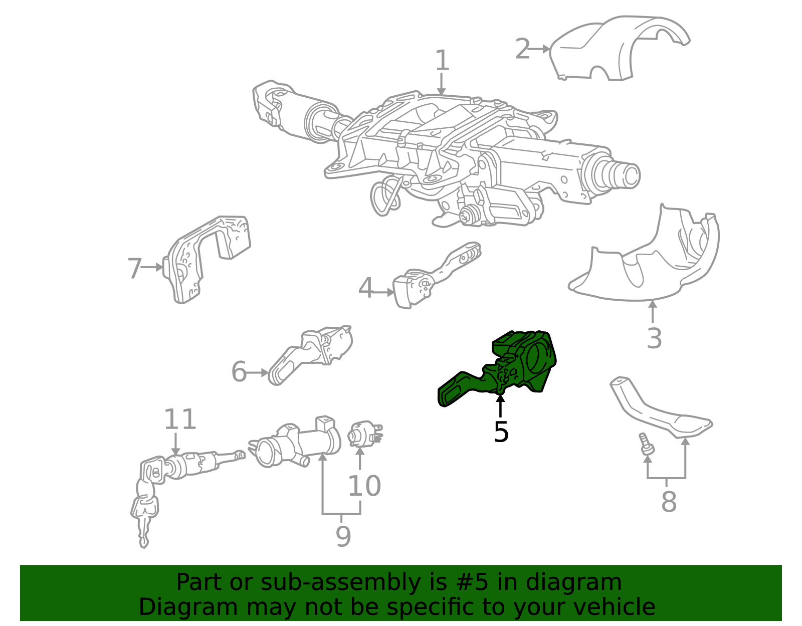 Audi Combination Switch - OEM Turn Signal/Wiper Control - Part #4E0-953 ...