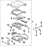 85831995 - Body: Armrest Assembly for Chevrolet: Suburban, Tahoe | GMC: Yukon, Yukon XL Image