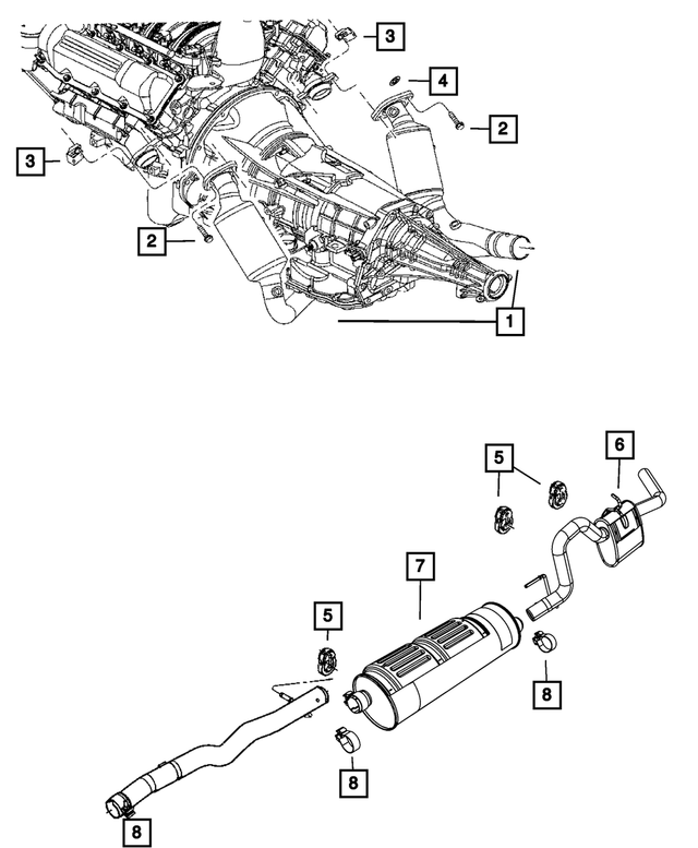 52013742AA - Exhaust: Exhaust Support Isolator for Mopar Image