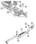 52013742AA - Exhaust: Exhaust Support Isolator for Ram: Dakota Image