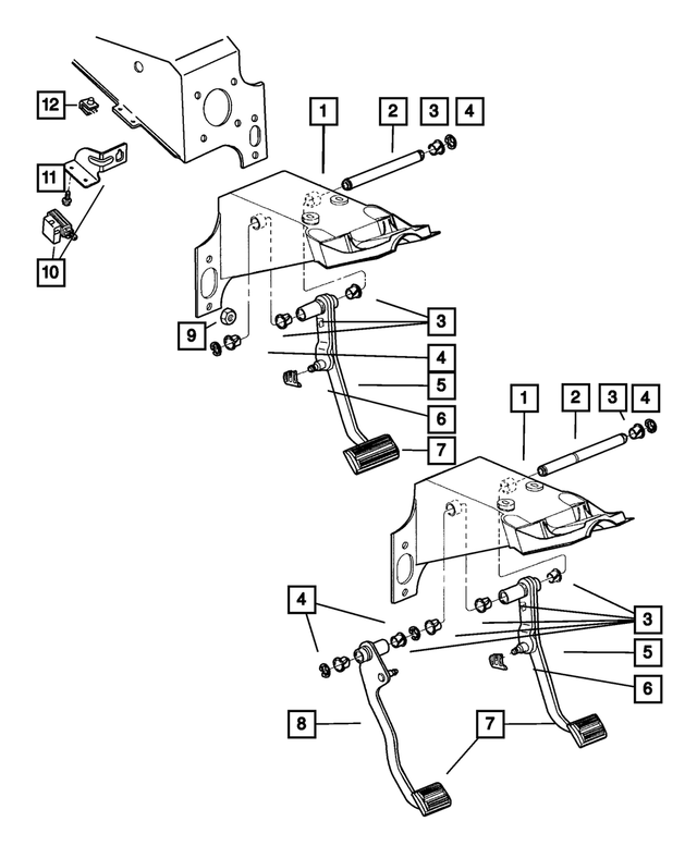 52078842 - Service Brakes: Brake Pedal Pivot Shaft for Mopar Image