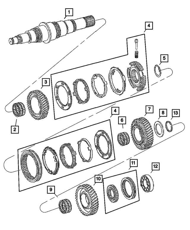 5142830AA - Mercedes Benz Manual Transmission 6 Speed: First Gear Needle Bearing for Mopar Image