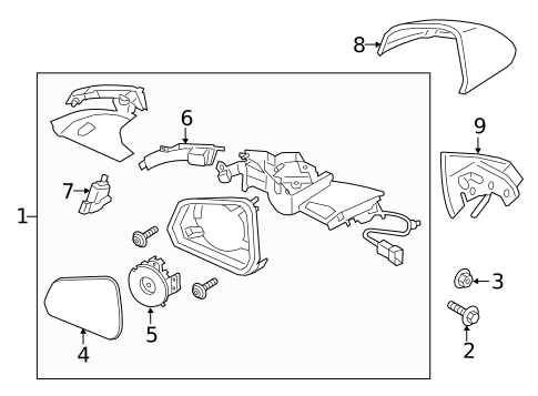 Mirrors for 2021 Ford Mustang #1