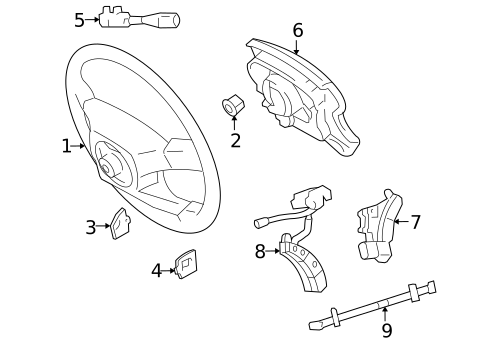 Steering Wheel & Trim for 1998 Toyota Land Cruiser #0