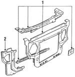 E8ZZ16138A - Cooling System: Radiator Support for Ford: LTD, Mustang, Thunderbird | Mercury: Capri, Cougar, Marquis Image