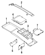 V497FC5 - Body: Console Housing for Chrysler: Town &amp; Country | Dodge: Caravan, Grand Caravan, Mini Ram Image