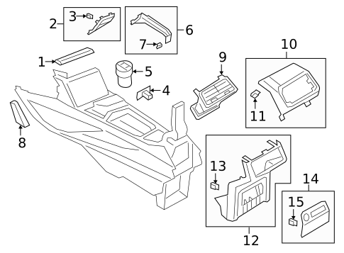 Front Console for 2021 Audi e-tron Quattro #2