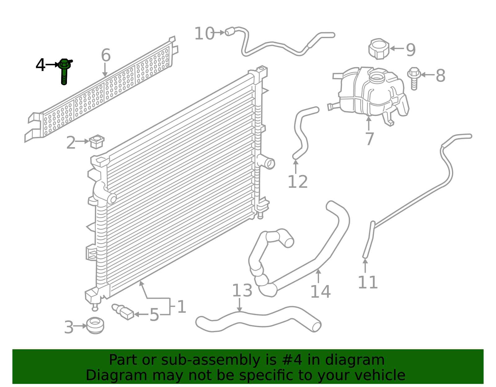 Genuine OEM Ford Part - Radiator Mount Bracket F2GZ-8A193-A | Genuine ...