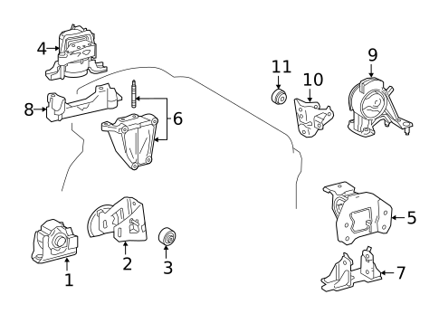 Engine & Trans Mounting for 2020 Lexus NX300h #0