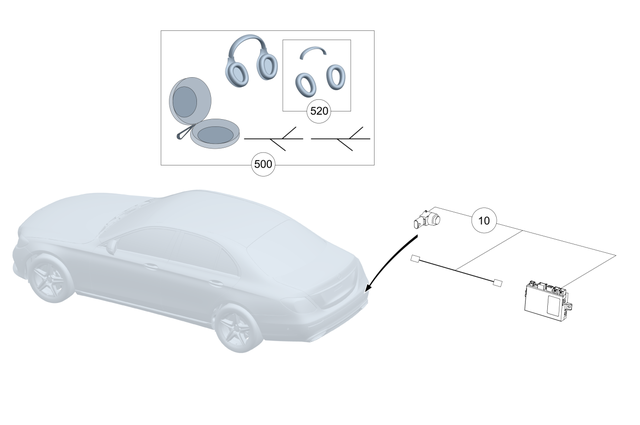 2048700390 - Electronics and Telematics: Park Assistance W204 for Smart Image