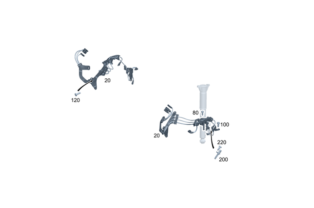 2975401204 - Electrical Equipment and Instruments: Electrical Wiring Harness for Mercedes-Benz: EQS 450, EQS 450+, EQS 580, EQS AMG Image image