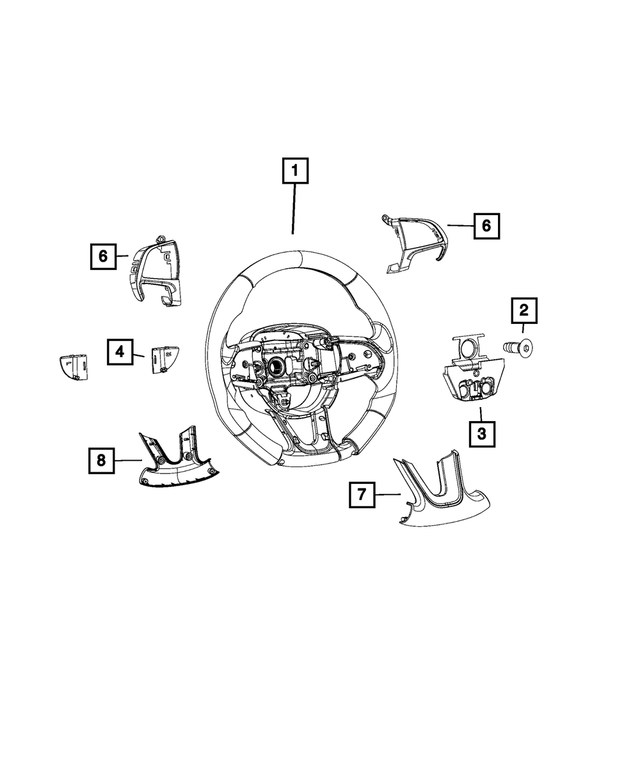 7AW02NA5AA - : Steering Wheel Insert for Mopar Image