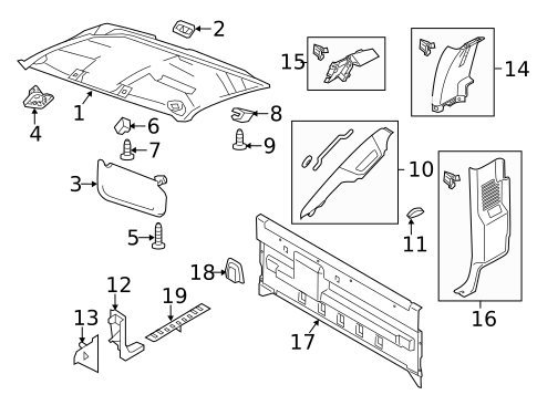 Interior Trim - Cab for 2011 Ford F-350 Super Duty #2