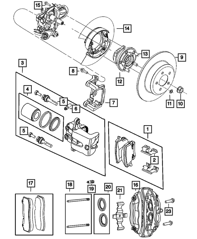 68151979AA - Brakes: Disc Brake Pad Spring Kit for Mopar Image image
