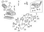 17212P2JJ00 - Engine: Air Inlet Tube Bushing for Honda: Accord, Civic, CR-V, HR-V, Insight, Odyssey, Passport, Pilot, Ridgeline Image