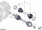 31605A2E055 - Front Axle: Output Shaft Left for BMW Image