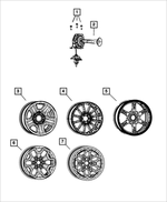 68266719AB - Wheels: Spare Tire Carrier Winch for Mopar Image
