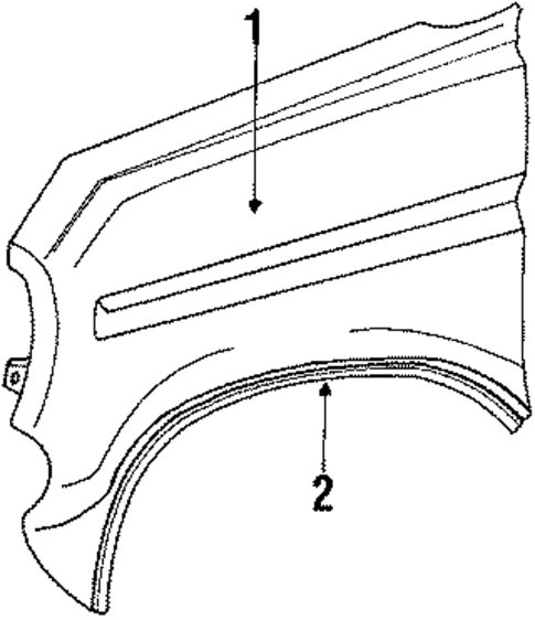 Exterior Trim - Fender for 1990 Ford E-150 Econoline Club Wagon #0