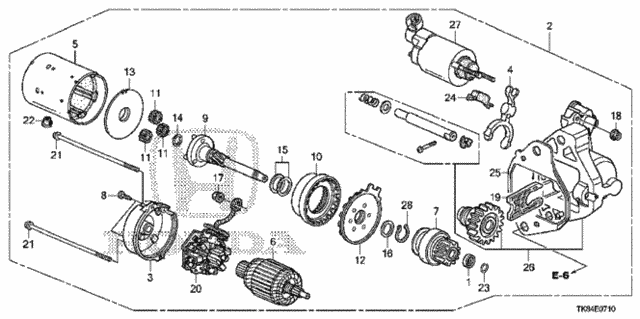 Starter Motor (Denso) for 2011 Honda Odyssey #0