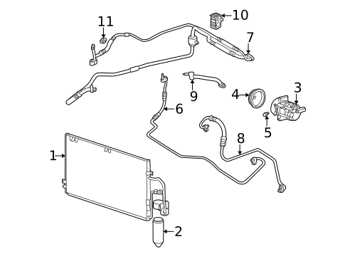 Condenser, Compressor & Lines for 2000 Saturn LS #0
