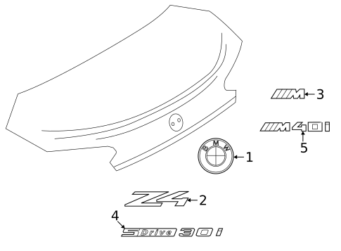 Exterior Trim - Trunk for 2021 BMW Z4 #0