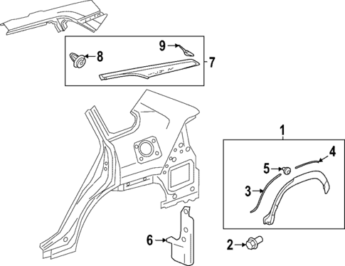 Exterior Trim - Quarter Panel for 2025 Toyota Corolla Cross #0