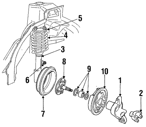 Rear Suspension for 1990 Mercury Topaz #1