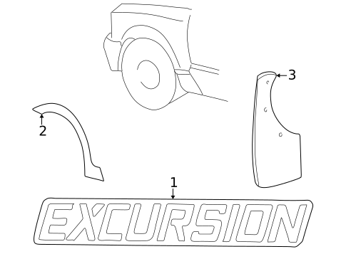 Exterior Trim - Fender for 2001 Ford Excursion #0
