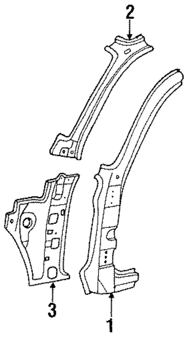 6116234010 - : Inner Pillar for Toyota Image