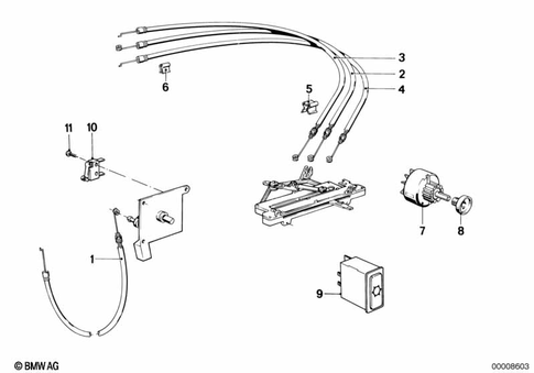 Bowden Cable for 1986 BMW 524td #0