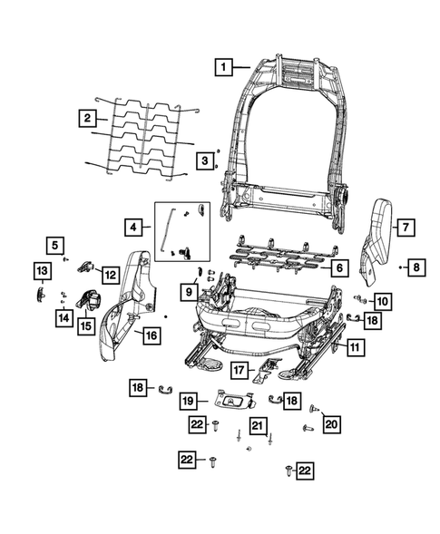 Front Seats - Adjusters, Recliners, Shields and Risers for 2023 Jeep Compass #2