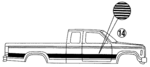 F2TZ1320000CA - Body: Stripe Tape for Ford: Ranger Image