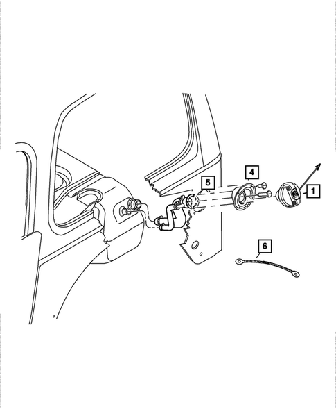 Fuel Tank Filler Tube for 2005 Jeep Wrangler #0