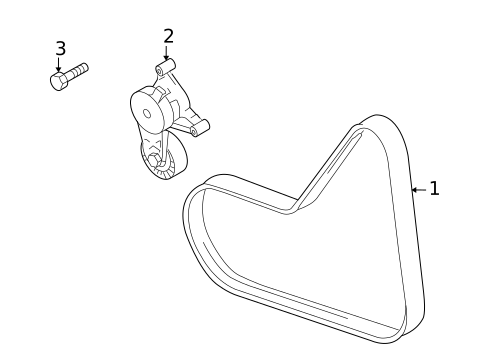 Belts & Pulleys for 2008 Volkswagen Eos #0