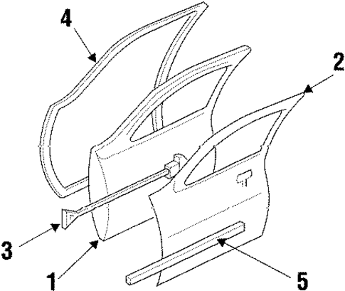 Door & Components for 2003 Pontiac Grand Prix #1