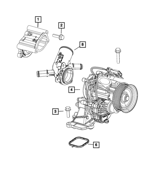 Water Pump and Related Parts for 2019 Jeep Cherokee #0