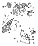 4814501AN - Doors and Related Parts: Front Door, Left for Mopar Image