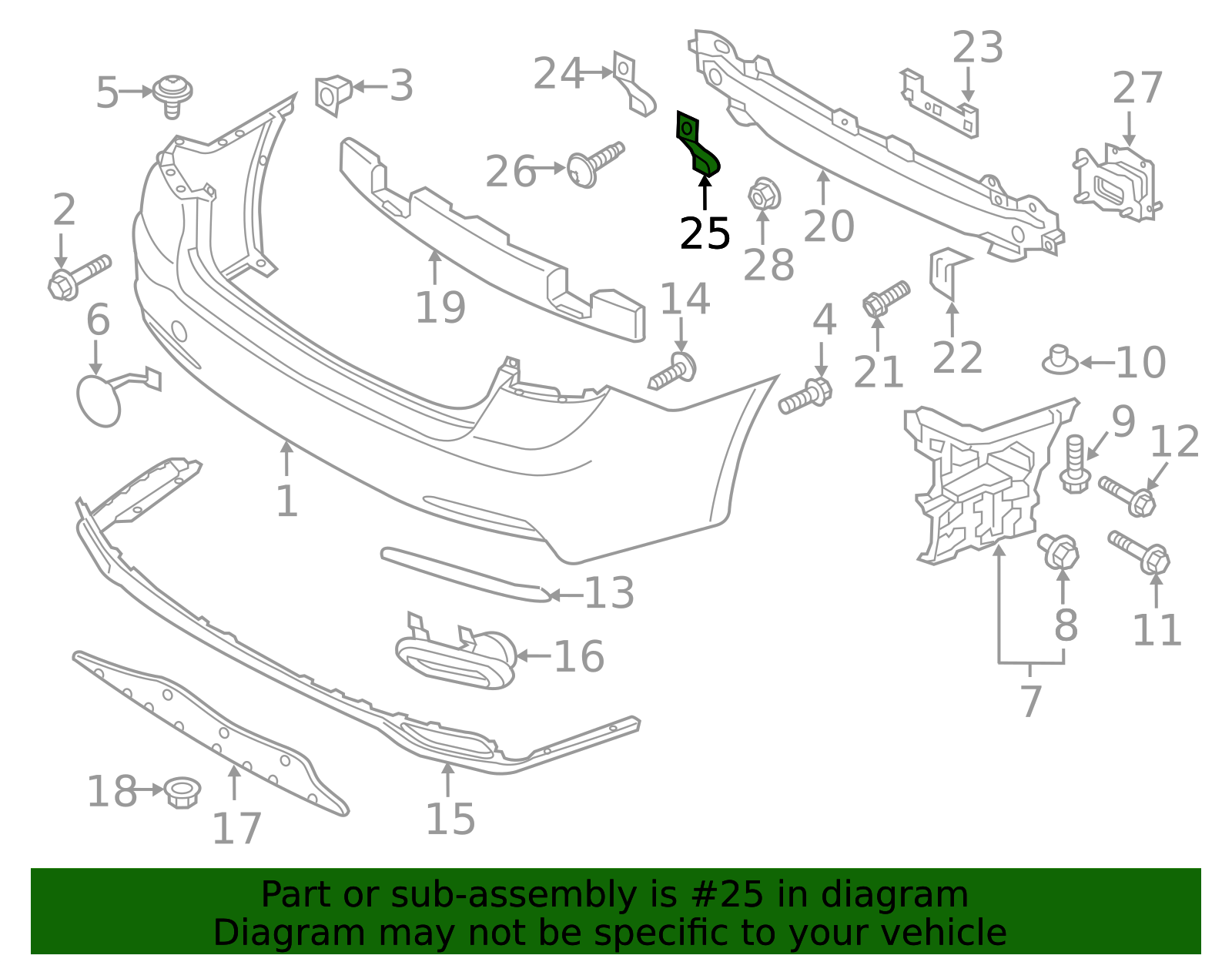 2018-2020 Genesis G80 Impact Bar Center Bracket 86636-B1200 | World OEM ...