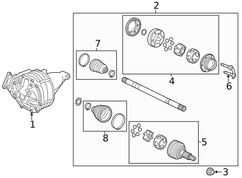 Axle & Differential for 2012 Cadillac CTS #0