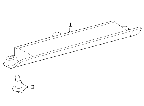 High Mounted Stop Lamp for 2015 Toyota Prius #0