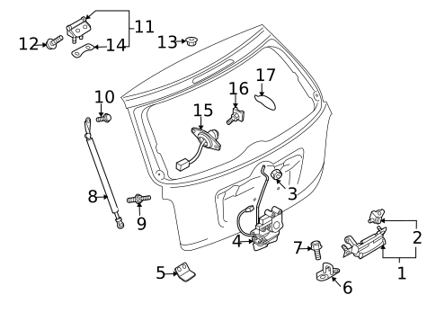 Liftgate for 2011 Mazda CX-7 #0