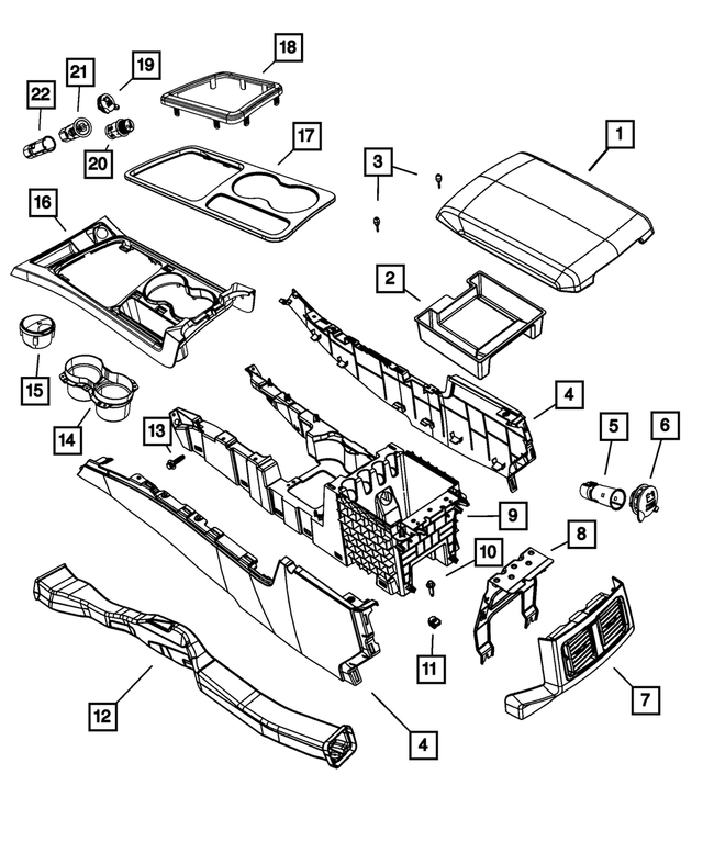 4662055AC - Interior Trim: Floor Console Mat for Mopar Image image