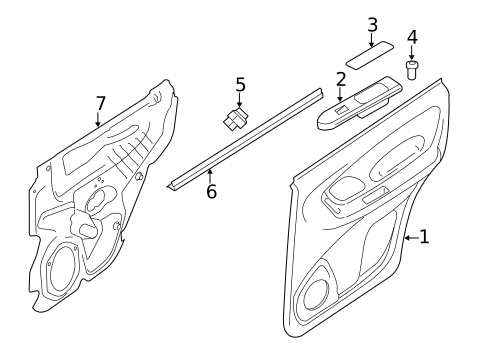 Rear Door for 2010 Mercury Mariner #1