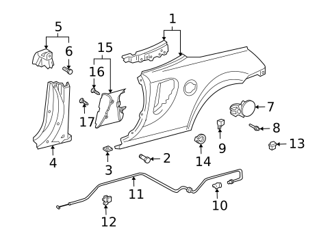 Fuel Door for 2003 Toyota MR2 Spyder #0