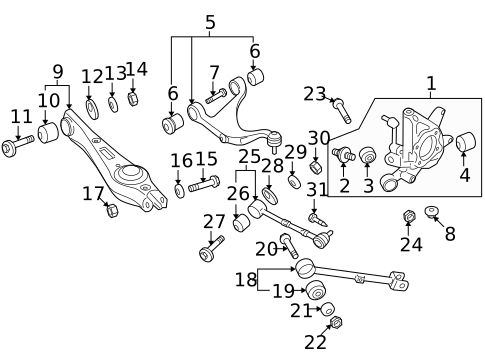 Rear Suspension for 2009 Kia Borrego #0