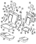 YF801L5AA - Interior Trim: Rear Seat Back for Jeep: Liberty Image