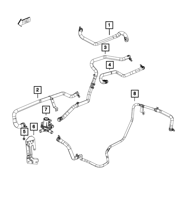 68043577AB - Air Conditioners and Heaters: Auxiliary Coolant Pump Bracket for Mopar Image