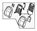 88400E4020ASW - Body: Seat Back Assembly for Kia: Soul EV Image
