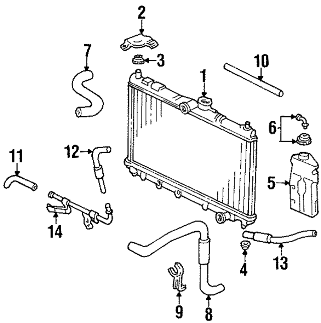25213PT0305 - : Automatic Transmission Oil Cooler Hose for Honda Image